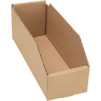 Deep Corrugated Parts Bins, 3-3/4" W x 11-1/4" D x 4-1/2" H, Beige Sécurité Médic