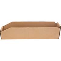 Boîtes profondes en carton ondul&eacute;, 1-7/8" la x 17-1/8" p x 4-1/2" h, Beige Sécurité Médic