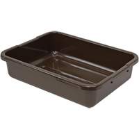 All-Purpose Ribbed-Bottom Storage Tub, 5" H x 15" D x 21" L, Plastic, Brown Sécurité Médic