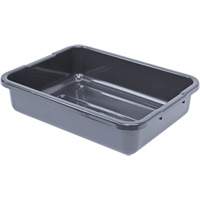 All-Purpose Ribbed-Bottom Storage Tub, 5" H x 15" D x 21" L, Plastic, Grey Sécurité Médic