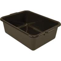 All-Purpose Flat-Bottom Storage Tub, 7" H x 15" D x 21" L, Plastic, Brown Sécurité Médic