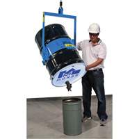 Ensemble de l&egrave;ve-baril manuel inclinable, Baril de 55 gal. US (45 gal. imp.), Capacit&eacute; 800 lb/363 kg Sécurité Médic