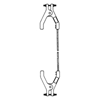 Assemblages robustes de c&acirc;bles de masse et de mise &agrave; la terre - Raccordement &agrave; deux pinces Sécurité Médic