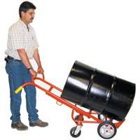 Diable &agrave; Barils Ergonomique A/Roulettes Pivotantes, Fabriqu&eacute; en Acier, 55 - 85 gal. US (45 - 70 gal. imp.) Sécurité Médic