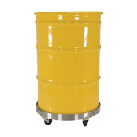 Chariots pour barils, Acier inoxydable, Capacit&eacute;e 800 lb, Diam&egrave;tre 23-1/4", Roue en Caoutchouc Sécurité Médic