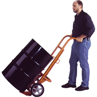Chariots ergonomiques pour baril, Fabriqu&eacute; en Acier, 55 - 85 gal. US (45 - 70 gal. imp.) Sécurité Médic