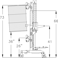Manipulateur ergonomique de baril &agrave; port&eacute;e &eacute;lev&eacute;, DM-100-HR, 30 - 85 gal. US (25 - 70 gal. imp.) Sécurité Médic