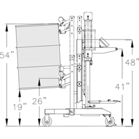Manipulateur ergonomique de baril &agrave; balance, DM-100-S, 30 - 85 gal. US (25 - 70 gal. imp.) Sécurité Médic