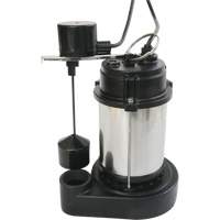 Stainless Steel Housing-Cast Iron Base Sump Pump, 1/3 HP, 3630 GPH Flow Rate Sécurité Médic