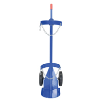 Chariot pour bouteille de gaz, Roues Caoutchouc, Base de 12" la x 15-1/2" lo, 500 lb Sécurité Médic