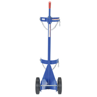 Chariot pour bouteille de gaz, Roues Caoutchouc, Base de 12" la x 15-1/2" lo, 500 lb Sécurité Médic