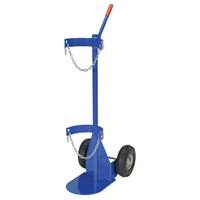 Chariot pour bouteille de gaz, Roues Pneumatique, Base de 12" la x 15-1/2" lo, 500 lb Sécurité Médic