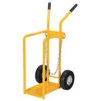 Chariot pour bouteille de gaz, Roues Caoutchouc moul&eacute;, Base de 9-13/16" la x 16" lo, 150 lb Sécurité Médic