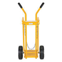 Chariot pour bouteille de gaz, Roues Caoutchouc moul&eacute;, Base de 9-13/16" la x 16" lo, 150 lb Sécurité Médic