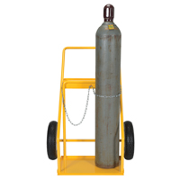 Chariot pour bouteille de gaz, Roues Caoutchouc, Base de 22" la x 14-1/8" lo, 250 lb Sécurité Médic