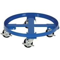 Socle roulant robuste pour baril, Acier, Capacit&eacute;e 2000 lb, Diam&egrave;tre 24-1/8", Roue en Ph&eacute;nolique Sécurité Médic
