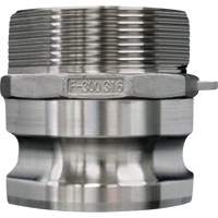 Accouplement &agrave; came et rainure, Acier inoxydable, Type F, 3/4", NPT m&acirc;le, 250 PSI Sécurité Médic