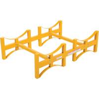 Porte-barils empilable en acier, 2 barils, Capacit&eacute; de 1600 lb, 45-1/2" la x 29-7/8" p x 12-3/4" h Sécurité Médic