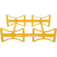 Porte-barils empilable en acier, 2 barils, Capacit&eacute; de 1600 lb, 45-1/2" la x 29-7/8" p x 12-3/4" h Sécurité Médic