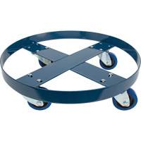 Chariot pour baril, Acier, Capacit&eacute;e 1400 lb, Diam&egrave;tre 24", Roue en &eacute;lastique bleu Sécurité Médic