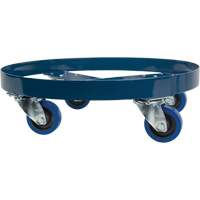 Chariot pour baril, Acier, Capacit&eacute;e 1400 lb, Diam&egrave;tre 24", Roue en &eacute;lastique bleu Sécurité Médic