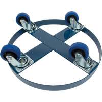 Chariot pour baril, Acier, Capacit&eacute;e 1400 lb, Diam&egrave;tre 24", Roue en &eacute;lastique bleu Sécurité Médic