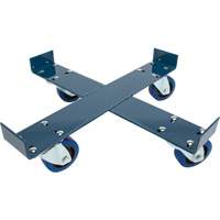 Chariot pour baril, Acier, Capacit&eacute;e 1400 lb, Diam&egrave;tre 24", Roue en &eacute;lastique bleu Sécurité Médic