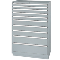 Drawer Cabinets, 10 Drawers, 40-1/4" W x 22-1/2" D x 59-1/2" H, Grey Sécurité Médic