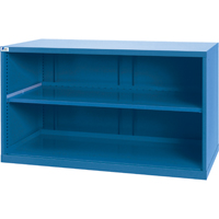 Shelf Cabinets, Steel, 33-1/2" H x 56-1/2" W x 28-1/2" D, Bright blue Sécurité Médic