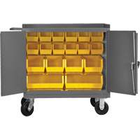 Mobile Workbench Cabinet with Bins, Steel Surface Sécurité Médic