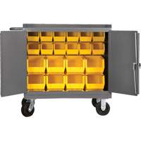 Mobile Workbench Cabinet with Bins, Steel Surface Sécurité Médic