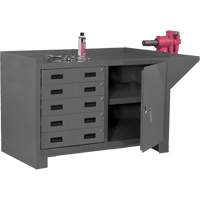 Stationary Workstation, Steel Surface, 60-1/8" W x 24-1/4" D x 36-1/4" H Sécurité Médic