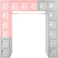 Arche de casiers &eacute;conomiques assembl&eacute;s Clean Line, 16 niveaux, Bloc de 3, 18" x 72" x 12", Acier Sécurité Médic