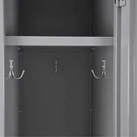 Clean Line Lockers, 3 -tier, Bank of 4, 48" x 18" x 78", Steel, Charcoal, Rivet (Assembled) Sécurité Médic