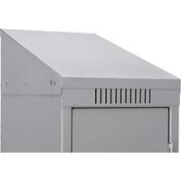 Clean Line Lockers, 2 -tier, Bank of 4, 48" x 18" x 82", Steel, Beige, Rivet (Assembled) Sécurité Médic