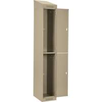 Clean Line Lockers, 2 -tier, Bank of 4, 48" x 18" x 78", Steel, Beige, Rivet (Assembled) Sécurité Médic