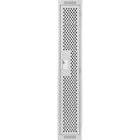 Clean Line Lockers, 12" x 12" x 72", Steel, Grey, Rivet (Assembled), Perforated Sécurité Médic