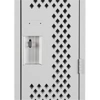Clean Line Lockers, 12" x 12" x 72", Steel, Grey, Rivet (Assembled), Perforated Sécurité Médic