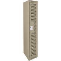 Clean Line Lockers, 12" x 12" x 72", Steel, Beige, Rivet (Assembled), Perforated Sécurité Médic