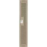 Clean Line Lockers, 12" x 12" x 72", Steel, Beige, Rivet (Assembled), Perforated Sécurité Médic