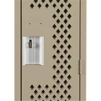 Clean Line Lockers, 12" x 12" x 72", Steel, Beige, Rivet (Assembled), Perforated Sécurité Médic