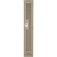 Casiers Clean Line, 12" x 18" x 76", Acier, Beige, Rivet (assembl&eacute;), Perfor&eacute; Sécurité Médic
