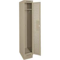 Casiers Clean Line, 12" x 18" x 76", Acier, Beige, Rivet (assembl&eacute;), Perfor&eacute; Sécurité Médic