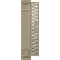 Casiers Clean Line, 12" x 18" x 76", Acier, Beige, Rivet (assembl&eacute;), Perfor&eacute; Sécurité Médic