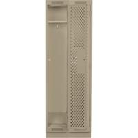Casiers Clean Line, Bloc de 2, 24" x 12" x 76", Acier, Beige, Rivet (assembl&eacute;), Perfor&eacute; Sécurité Médic