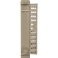 Clean Line Lockers, 12" x 12" x 82", Steel, Beige, Rivet (Assembled), Perforated Sécurité Médic