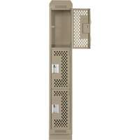 Casiers Clean Line, 3 niveaux, 12" x 18" x 82", Acier, Beige, Rivet (assembl&eacute;), Perfor&eacute; Sécurité Médic