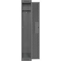Clean Line Lockers, 12" x 12" x 72", Steel, Charcoal, Rivet (Assembled), Perforated Sécurité Médic