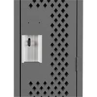 Clean Line Lockers, 12" x 12" x 72", Steel, Charcoal, Rivet (Assembled), Perforated Sécurité Médic