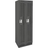 Casiers Clean Line, Bloc de 2, 24" x 12" x 76", Acier, Charbon, Rivet (assembl&eacute;), Perfor&eacute; Sécurité Médic